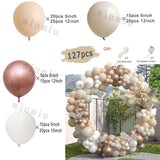 elvesmall Matte Sand White Apricot Balloon Garland Arch Kit Boho Wedding Birthday Party Champagne Gold Latex Baby Shower Decoration Ballon