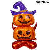 elvesmall Halloween Balloons Inflatable Ghost Tree Pumpkin Terror Blood Eyes Skeleton men Spider Halloween Foil Balloons Party Decorations