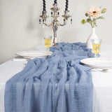 elvesmall  Cheesecloth Table Runner Boho Gauze Fabric Rustic Decor for Bridal Wedding Decor Baby Shower Valentine Birthday Party Table Path