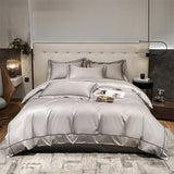 elvesmall  Embroidery Bedding Sets Egyptian Cotton Bed Sheet Set Luxury Duvet Cover Bedsheet Bed Linen Pillowcase 5 Stars Hotel Bedclothes
