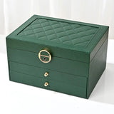 elvesmall Large Jewelry Storage Box Multi-Layer Organizer For Jewelry Necklace Earring Leather Jewellery Storage Packaging Display Boxes