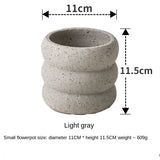 elvesmall  Nordic cement pot simple personality creative literary green plant succulent pot vase home room decoration gardening supplies