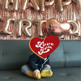 elvesmall 39pcs Rose Gold Birthday Balloons Party Decoration Happy Birthday Letter Balloon Rain Silk Curtain Background Baby Shower Decor