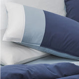 elvesmall  Simple Assorted Colors 100% Cotton Bedding Set Queen Size Japanese-style Splicing Duvet Cover Set with Sheets King Bedding Sets