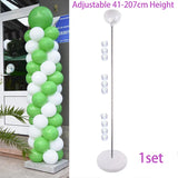 elvesmall 1/2set Adjustable Balloon Column Stand Kit Metal Ballon Holder Base Wedding Decoration Birthday Party Baby Shower Christmas