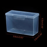 elvesmall INS Transparent Plastic Storage Box 3 Inch Photocards Small Card Storage Box Desk Organizer Box Classification Box Stationery