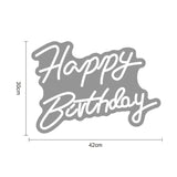 elvesmall Happy Birthday Led Neon Sign for Birthday Party Decor Oh Baby Neon Light Lets Party Home Hanging Decor