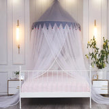 elvesmall Princess Style Dome Mosquito Net Girl's bedroom Cellular Network Single Double Bed Mosquito Net Large Space Mosquito Net