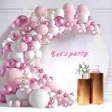 elvesmall Balloons Arch Garland Kit Pink Balloons Party Birthday Balloons Decoration Set for Bridal Baby Shower Wedding Birthday