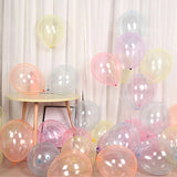 elvesmall 20Pcs 10inch Crystal Bubble Balloons Pastel Colorful Transparent Latex Balloons Birthday Party Decor Wedding Helium Globals