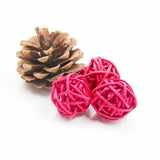elvesmall 10PCS 3/4/5CM Round Shape Mutil Colors Rattan Ball Sepak Takraw For Christmas Birthday Party & Home Wedding Party Decoration