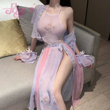 elvesmall   Retro Hanfu Dress Lingerie Sexy Antique Exotic Hanfu Uniform Classical Dancing Girl Costume Cosplay Princess Performance