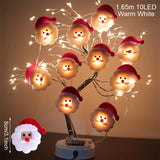 elvesmall Snowman Christmas LED Garland String Light Merry Christmas Decorations For Home  Cristmas Tree Ornament Xmas Navidad Gifts