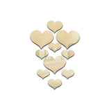 elvesmall 10Pcs/Set Durable Love Heart Stickers Wall Sticker Mirror Mural 3D Decal Simple DIY Decorative Removable Paster Home Decoration