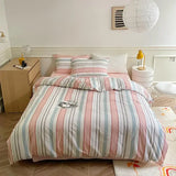 elvesmall Printed 100% Cotton Bedding Set King Size Skin Friendly Pure Cotton Duvet Cover Set with Sheets Quilt Covers Pillowcase Bed Sets