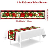 elvesmall Merry Christmas Red Black Grid Snowflake Table Runner Christmas Decoration For Home  Navidad Natal Xmas Tablecloth New Year