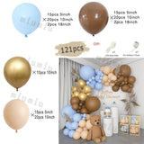 elvesmall Doubled Apricot Boho Wedding Decor Balloon Garland Arch Kit Kids Birthday Party White Metal Latex Baby Shower Ballons Decoration