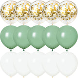 elvesmall green Birthday Party golden Balloons Baby Shower Metallic confetti Wedding Anniversaire Mariage Globos Decorations