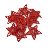elvesmall 10pcs 5cm/6cm Natural Rattan Stars Wicker Rattan Stars for Home Decor DIY Craft Vase Bowl Filler Table Decoration