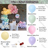 elvesmall Doubled Pearl Tiffany Blue Balloons Garland Arch Wedding Valentines Ball Decoration Matte White Ballon Kit Birthday Baby Shower