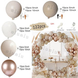 elvesmall Doubled Apricot Boho Wedding Decor Balloon Garland Arch Kit Kids Birthday Party White Metal Latex Baby Shower Ballons Decoration