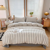 elvesmall Fashion Bedding Duvet Cover Set Bed Sheet Pillowcase 100% Cotton Bedspread Bed Linen Nordic Classic Home Textile Soft Breathable