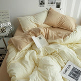 elvesmall  Bedding Set, AB Side Quilt Cover Bedding Linens Set, Duvet Cover Bed Sheets and Pillowcases, King Size Bedding Set