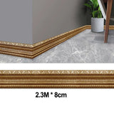 elvesmall 3D Foam Wall Edge Strip Stickers Self-Adhesive Waterproof Baseboard Corner Waist Line Sticker Wallpaper Border Home Decorations