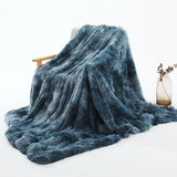 elvesmall Super Soft Long Faux Fur Coral Fleece Blanket Warm Elegant Cozy With Fluffy Sherpa Throw Blanket Bed Sofa Blankets Gift