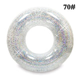 elvesmall Summer Inflatable Transparent Sequin Swimming Ring For Adults And Children Inflatable Pool Men And Women Water Play Accessories