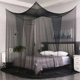 elvesmall Sexy Mosquito Net Palace Four Door King/Queen Double Size Home Single  Bed Prevent Insect Outdoor Square Grace White Canopy Net