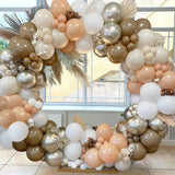 elvesmall Orange Brown Balloons Garland Arch Kit Birthday Party Decor Kids Girl Wedding Birthday Party Supplies Baby Shower Decor Ballon