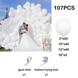 elvesmall Wedding Balloon Garland Arch Kit White Gold Confetti Latex Balloons Birthday Party Baby Shower Anniversary Decoration Globos
