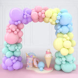 elvesmall 122pcs Macaron Multi-Color Rainbow Balloon Garland Arch Kit Ballon Decoration Wedding Birthday Decor Kid Baby Shower Favor Party