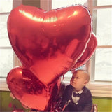 elvesmall 75cm Red Heart Foil Helium Balloons Valentine's Day Wedding Birthday Party Decorations Marriage Supplies Air Globos Kids Toys