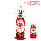 elvesmall Christmas Wine Bottle Cover Merry Christmas Decorations For Home  Cristmas Ornament Xmas Navidad Gifts New Year