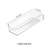 elvesmall Transparent ABS Storage Boxes Cosmetics Storage Basket Odorless Student Stationery Office Desktop Finishing Storage Box Organize
