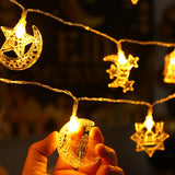 elvesmall EID Mubarak LED String Lights Ramadan Decoration For Home Islamic Muslim Party Decor  Ramadan Kareem Eid Al Adha Gifts