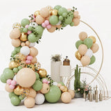 elvesmall  Retro Green Balloon Garland Arch Kit Wedding Birthday Balloons Decoration Party White Balloons For Baby Shower Decor Supplies