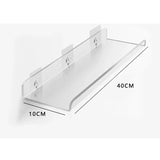 elvesmall Acrylic Shelf for Wall Storage,Floating Bookshelves,Display Shelf Organizer for Bathroom,Bedroom,Living Room,Kitchen,Room Decor