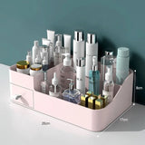 elvesmall Cosmetic storage box drawer style Makeup brush and lipstick compartment shelf Dressing table desktop organizer box