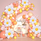 elvesmall 1Set Daisy Butterfly Balloon wreath Arched Set Shower Birthday Party Wedding Decoration