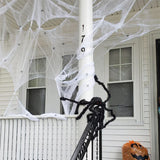 elvesmall Halloween Decorations Artificial Spider Web Stretchy Cobweb Scary Party Halloween Decoration for Bar Haunted House Scene Props