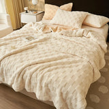 elvesmall  Thickened Velvet winter blanket modern plush bed linen Microfiber Bedspread bed Plaid home decorations sofa blankets sofa cover