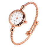 elvesmall Womens Jewelry Bracelet Cuff Watches Women Bangle Cuff Wrist Bracelet Watch Stainless Steel Wire Band Dress