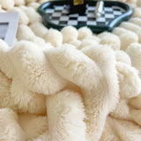 elvesmall New Imitation Rabbit Velvet Autumn Warm Blankets for Beds Soft Fluffy Coral Fleece Throw Blankets for Sofa Warmth Bed Sheets