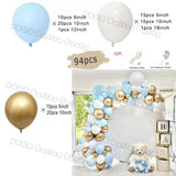 elvesmall Macaron Blue Balloon Garland Arch Kit Birthday Wedding Party White Grey Latex Gender Reveal Baby Shower Decoration Balloons