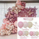 elvesmall Macaron Butterfly Balloon Garland Arch Kit Birthday Party Decor Kids Baby Shower Girl Latex Ballon Chain Wedding Party Supplies