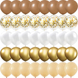 elvesmall  40PCS Sage Green Gold White Latex Confetti Balloons Baby Shower Birthday Wedding Party Decorations Globos