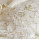 elvesmall High End Chiffon Lace Embroidery Bedding Set Luxury Beige Egyptian Cotton Princess Pleats Duvet Cover Bed Sheet Pillowcases